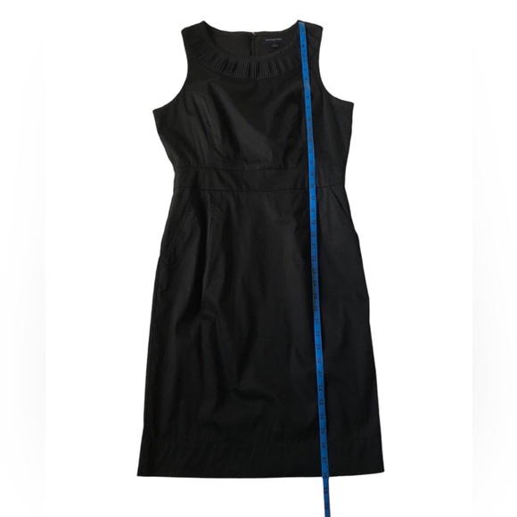 Banana Republic Black Sleeveless Cotton Blend Dress Sz 6 - Picture 4 of 10